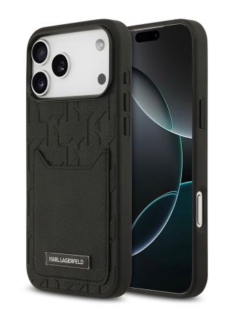 Coque Karl Lagerfeld iPhone 17 Pro Max – PU Noir Card Slot