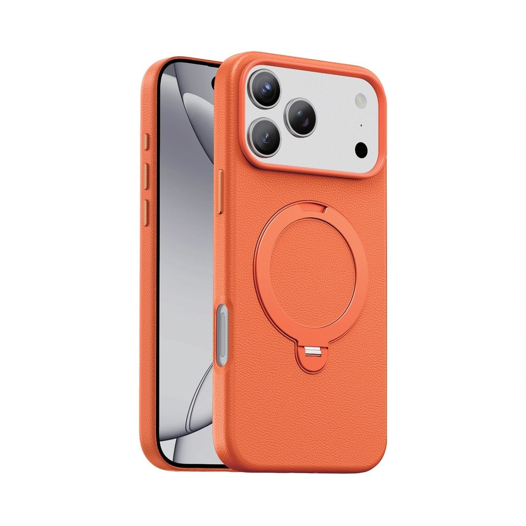 Green Lion Minster Leather Magsafe For Iphone 17 Pro - Orange