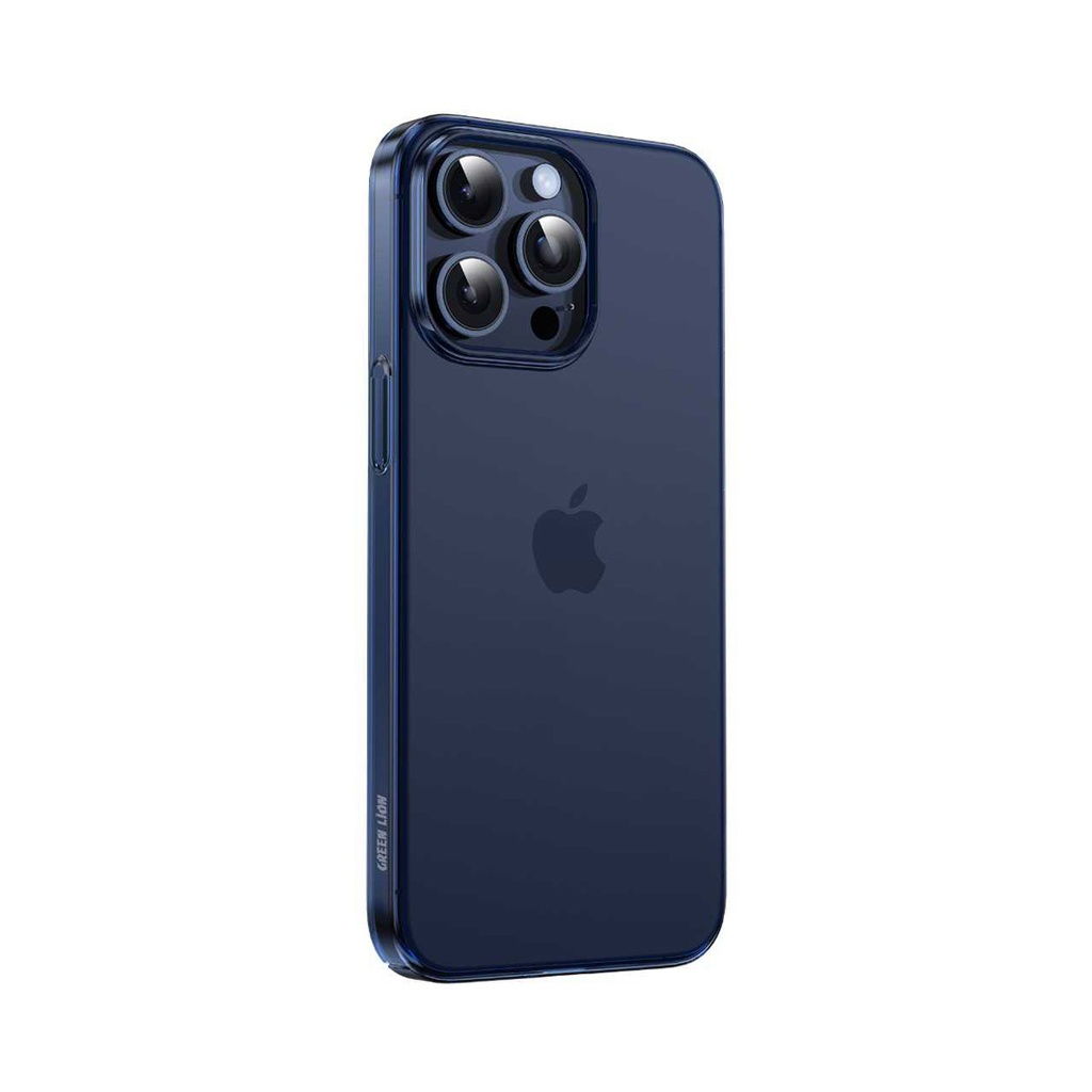 Coque PC Green Lion Delgado pour iPhone 15 Pro Max - Bleu