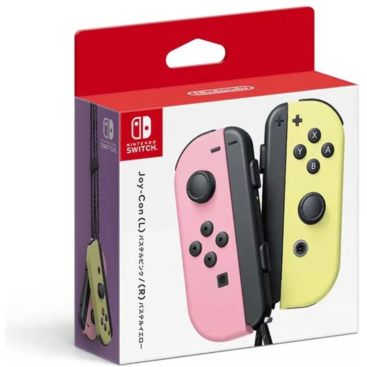 Manette Nitendo Switch Joy-con Rose pastel - Jaune pastel