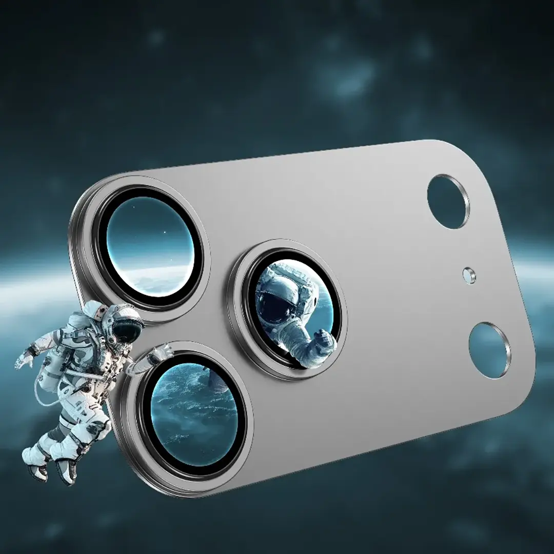 Green Lion Camera Lens Pro pour Ip 17 Pro Max - Silver Titanium