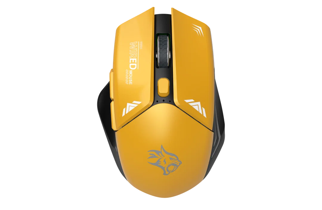 Porodo Gaming 2in1 2.4G Souris sans fil DPI 1600 - Jaune pdx323