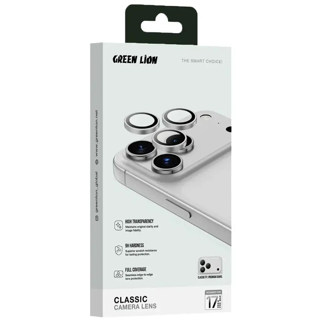 Green lion hd plus camera lens -17pro / 17pro max- gris clair