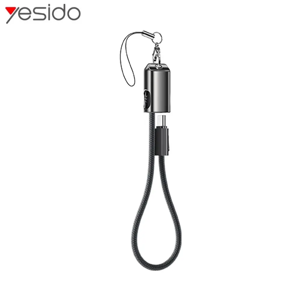 Câble Data USB-C vers USB-C Yesido CA177 Porte Clé Charge Rapide 60W Noir