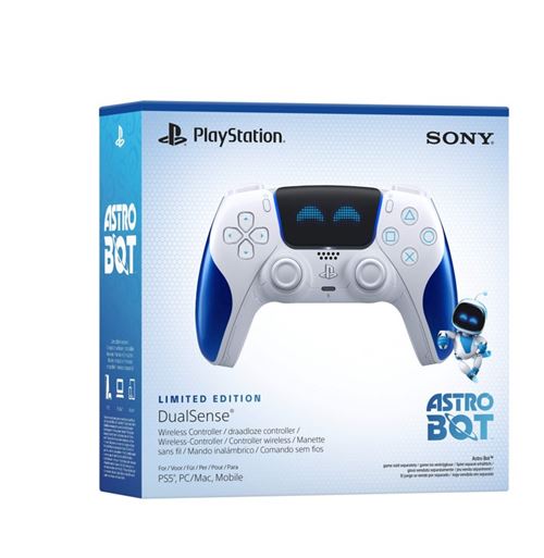 Manette sans fil DualSense® Sony Édition limitée Astro Bot™ Joyful Blanc et bleu