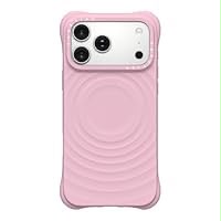 Coque silicone iPhone 17 Pro Max Wave Magnetic MAXWELL (Rose cerisier)