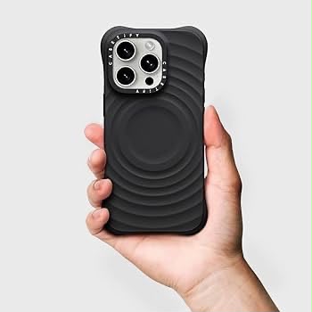 Coque silicone iPhone 17 Pro Max Wave Magnetic MAXWELL (Noir)