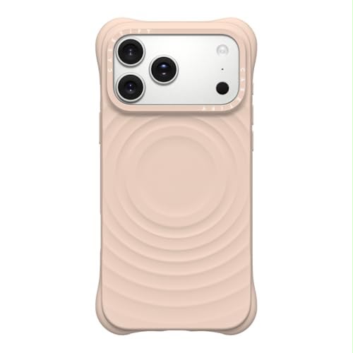 Coque silicone iPhone 17 Pro Max Wave Magnetic MAXWELL (Blanc gravier)