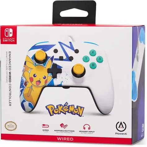 Switch- manette filaire - pokémon - pikachu high voltage