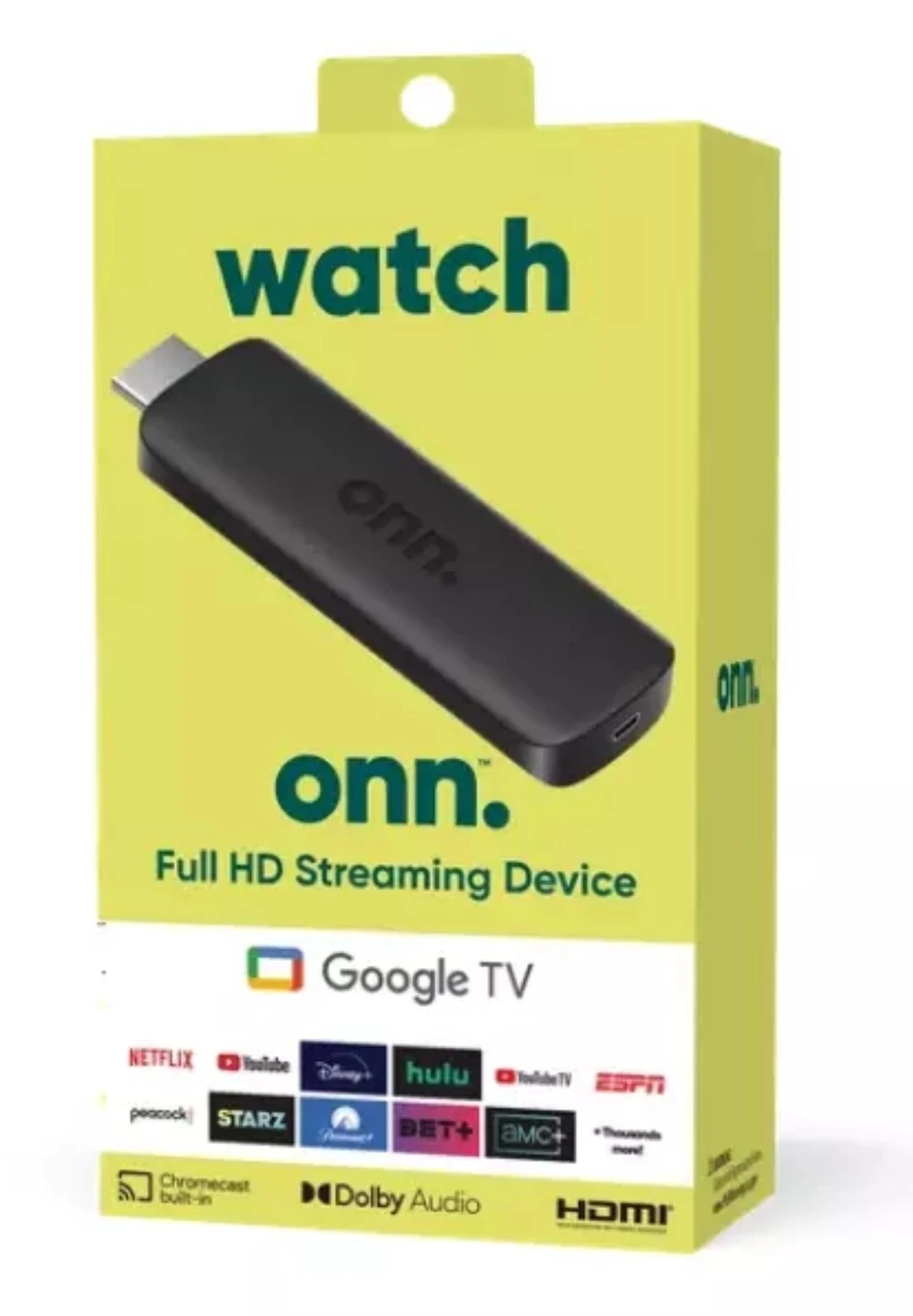 Clé de streaming Onn Android TV 2K FHD