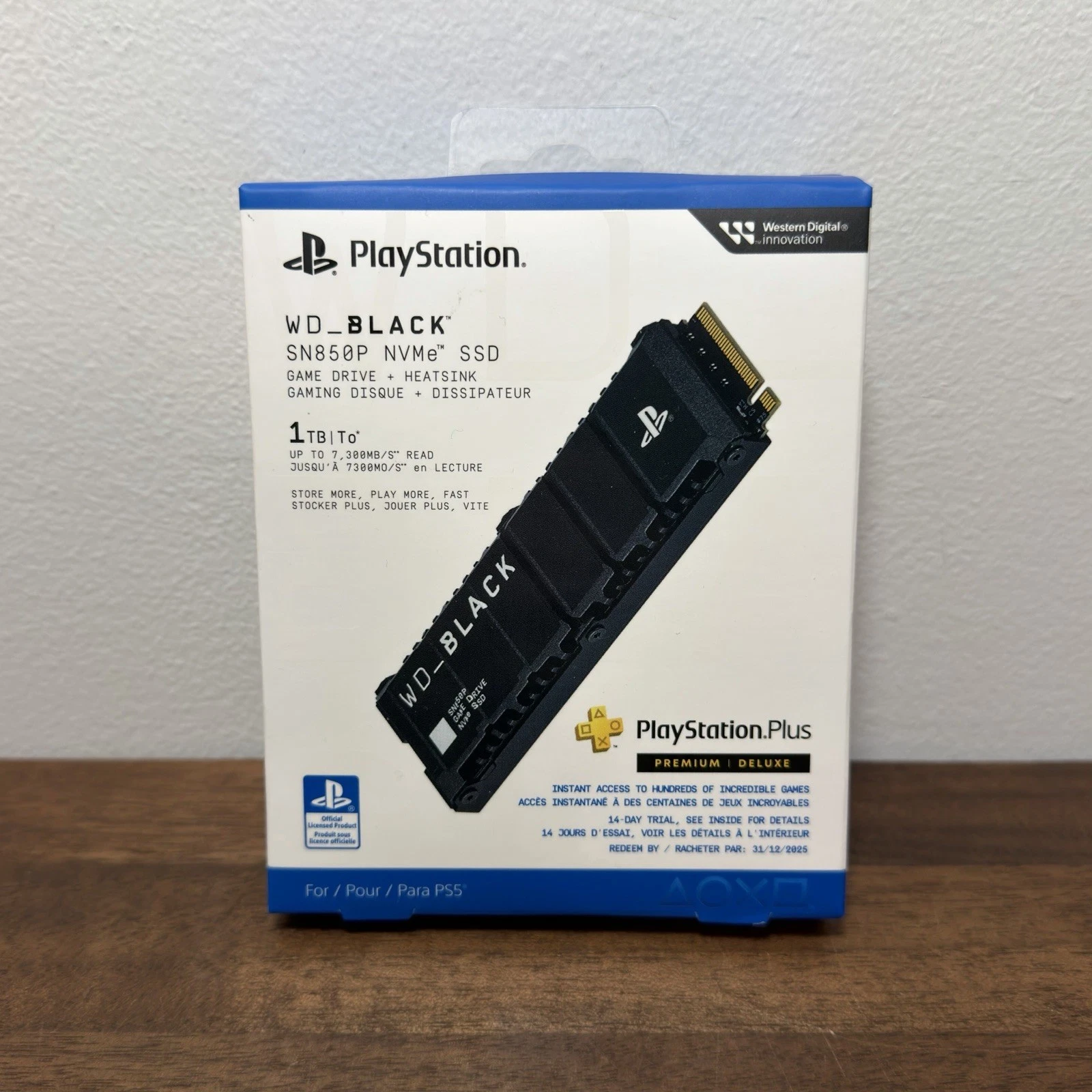 WD_BLACK SN850P 1 To pour consoles PS5, 7300 Mo/s, M.2, dissipateur thermique