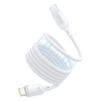 Câble USB-C Baseus PicoGo 240W – magnétique, silicone liquide, 480 Mbps, 1 m – BLANC