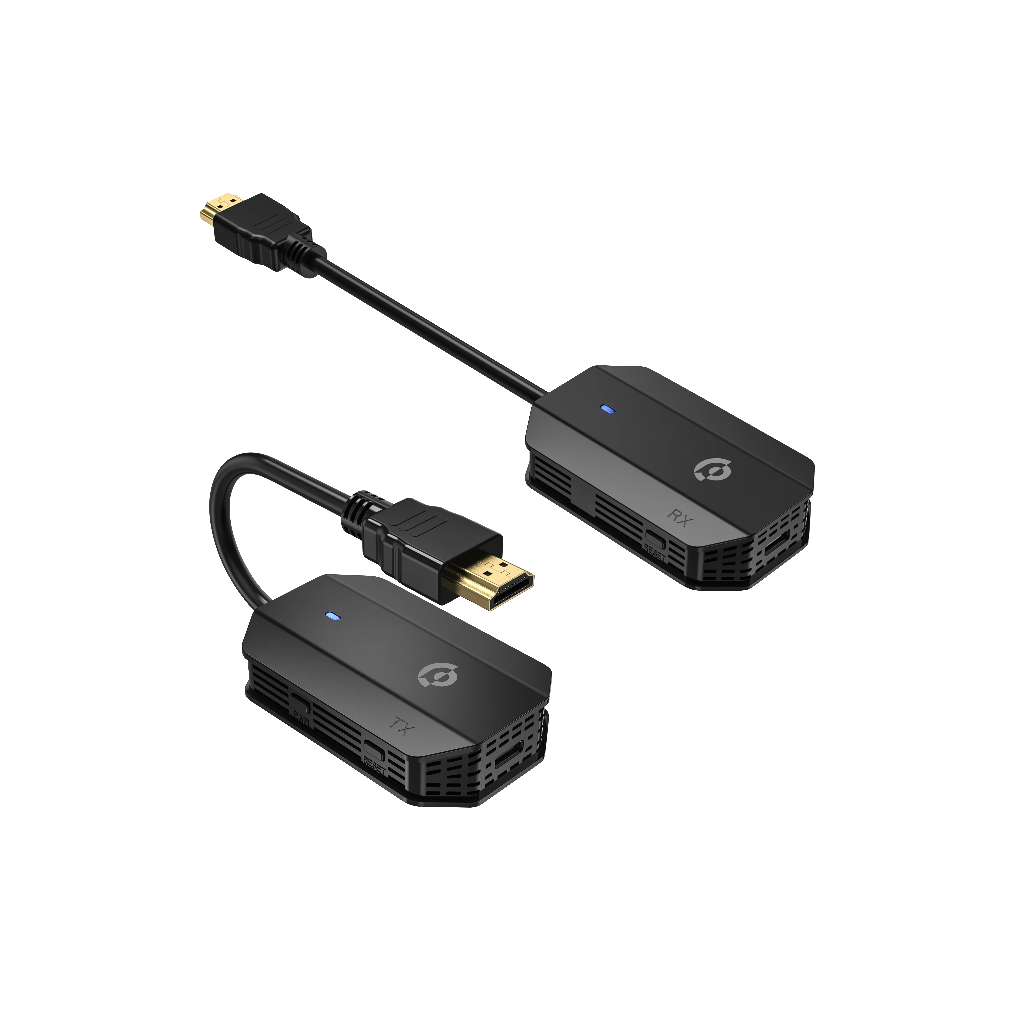 Adaptateurs de duplication d'écran HDMI sans fil Powerology avec câble USB-C Full HD 1080p - Noir