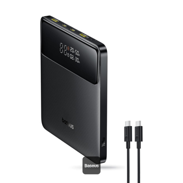 Batterie externe Baseus Blade H1 Lite 20000mAh – 100W, 2 USB-A + 2 USB-C, écran numérique – Noir