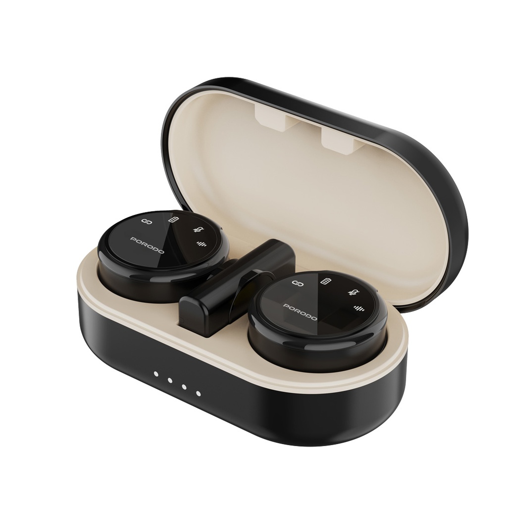 Microphones-cravates Porodo avec connecteur USB-C et adaptateur Lightning