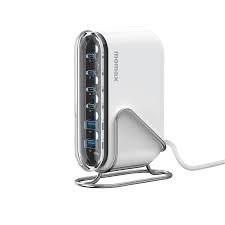 Station de charge de bureau Mormax, 6 ports 120 W USBC et USBA
