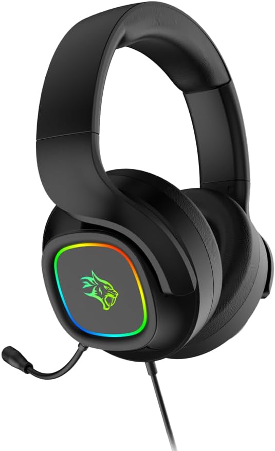 Casque gaming Porodo RGB avec microphone détachable