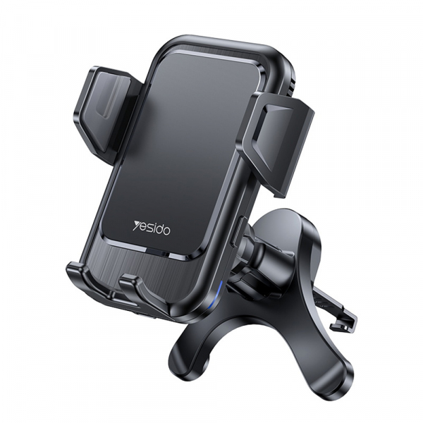 Chargeur voiture sans fil Yesido C312 – 15W, support smartphone – Noir