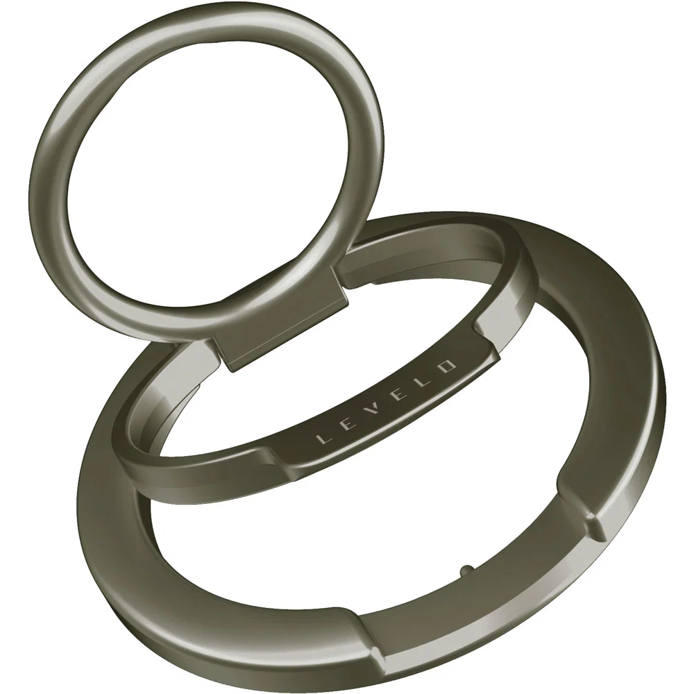 Anneau support téléphone Levelo Luccio 2-en-1 – finition titane