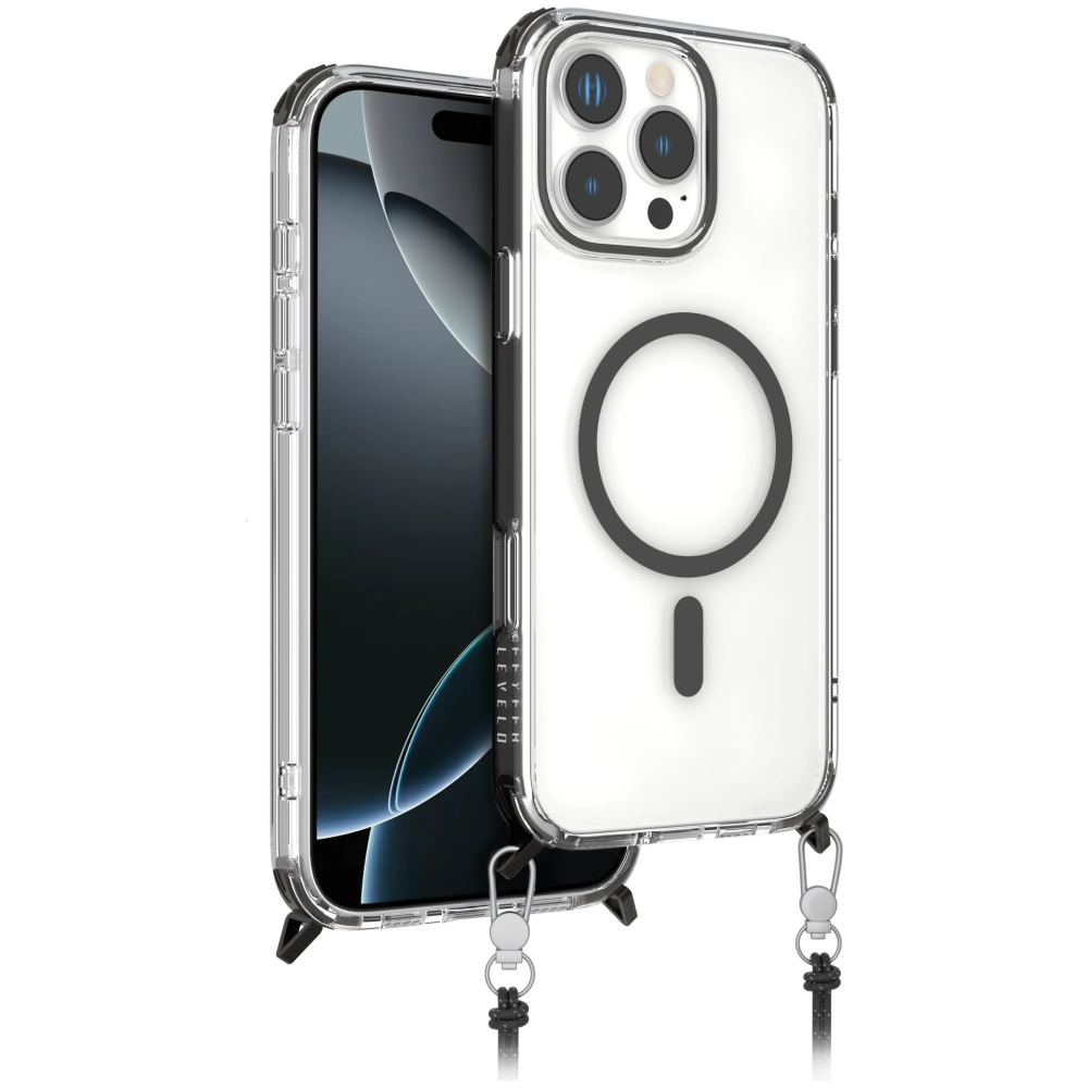 Coque Levelo Celeste MagSafe pour iPhone 16 Pro Max – Noir