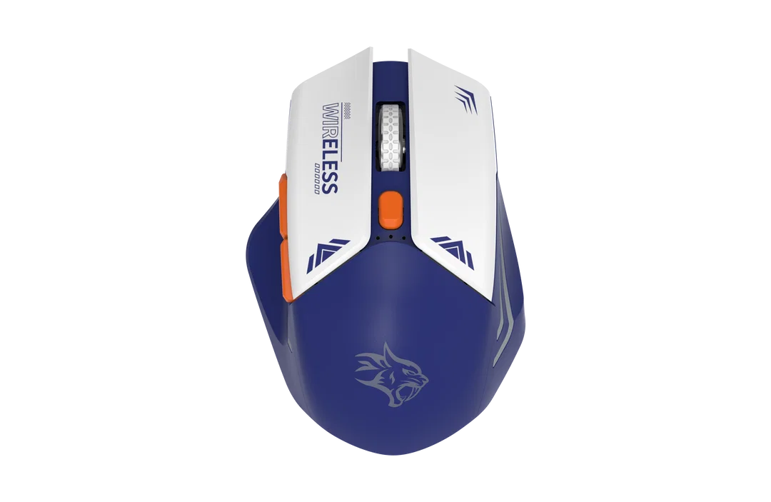 Souris sans fil Porodo Gaming 2 en 1 2,4 GHz, 1600 DPI - Bleue