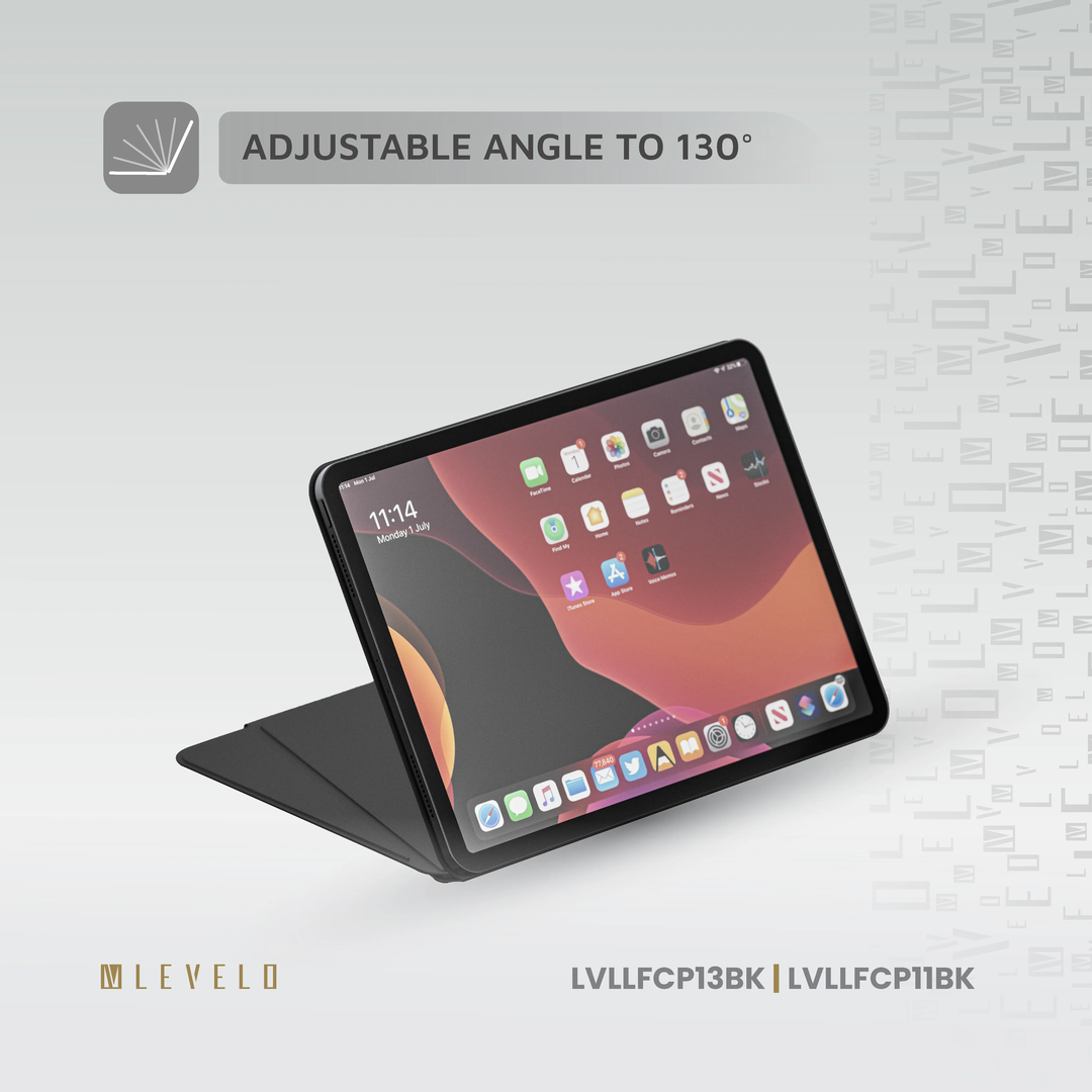 Étui Levelo Luxora Folio pour iPad Pro 11" 2024 – Noir