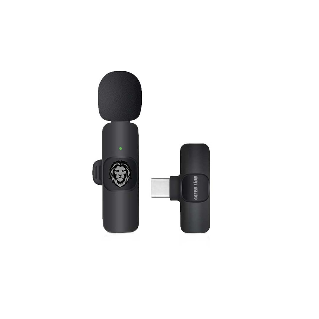 Microphone sans fil Green Lion Solo, 3 prises, 60 mAh - Noir