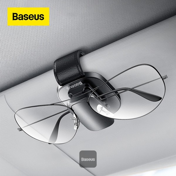 Porte-lunettes de voiture Baseus pour visière – clip universel – Argent