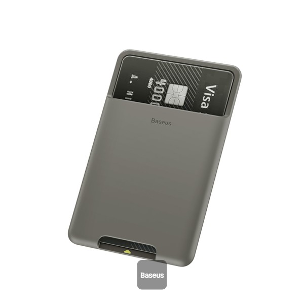 Baseus   porte carte silicone pour téléphone – Gris foncé