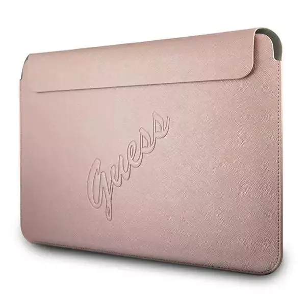 Housse ordinateur Guess 13" Saffiano Script GUCS13PUSASPI – Rose