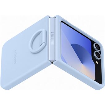Coque en silicone avec anneau Bleu pour Samsung Galaxy Z Flip 7 FE